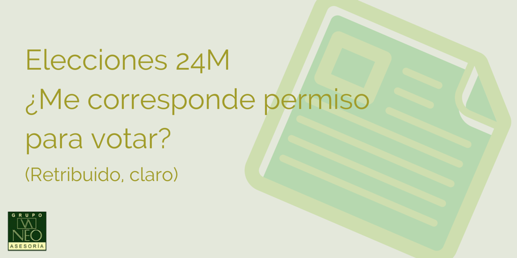 Elecciones 24 de mayo 2015: ¿Me corresponde permiso para votar?